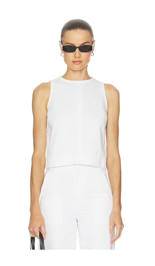 joe's jeans the denim shell top in white. - size l (also in s, xs, m, xl)