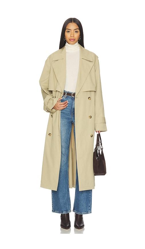joe's jeans the elizabeth trench coat in cream. - size m (also in s)