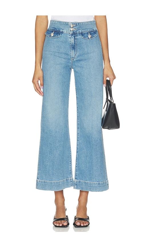 joe's jeans the ellia wide leg ankle jeans in denim-medium. - size 23 (also in 26, 24, 25, 27, 28, 29, 30, 31, 33, 34)