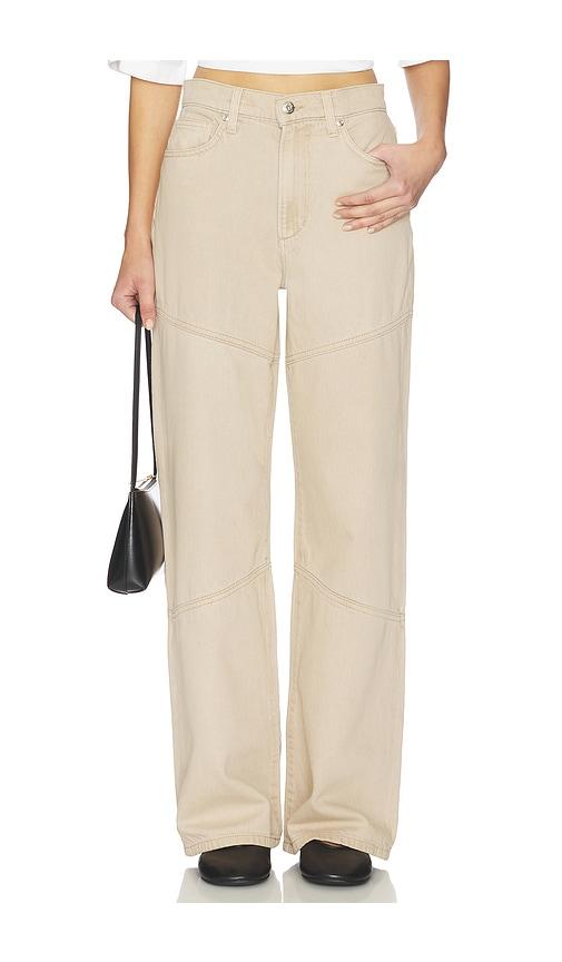 joe's jeans the harlowe seamed wide leg jeans in tan. - size 27 (also in 29, 31, 32, 33, 34)