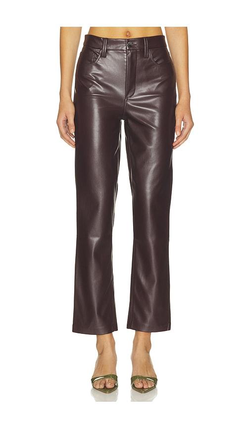 joe's jeans the lyra slim ankle faux leather pants in wine. - size 23 (also in 24, 25, 26, 27, 28, 29, 30, 32, 34)