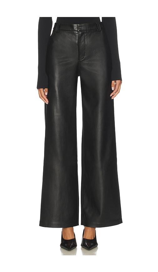 joe's jeans the mia faux leather trouser in black in black. - size 26 (also in 27, 30, 31, 34)