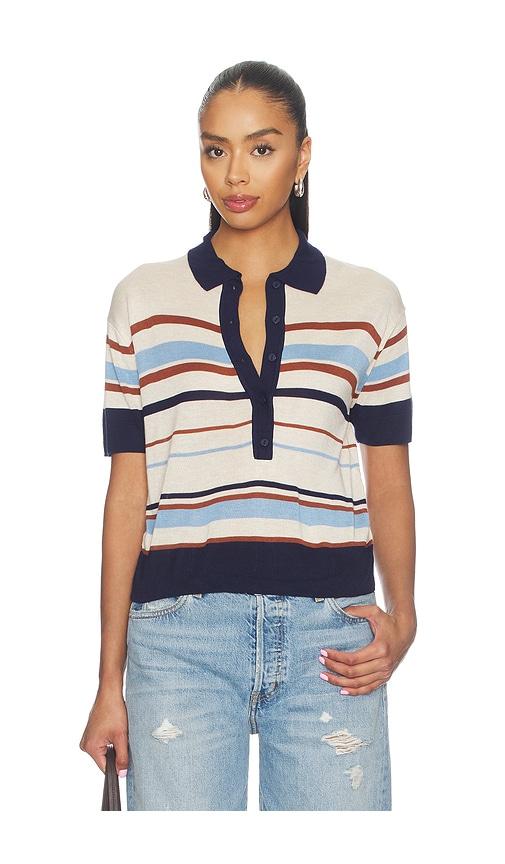 joe's jeans the stella polo sweater in multi. - size l (also in m, s, xs)