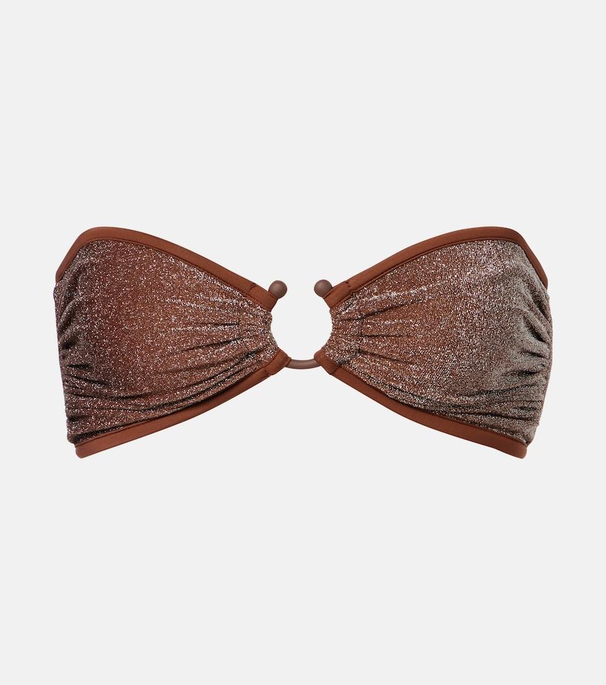johanna ortiz lamé bikini top