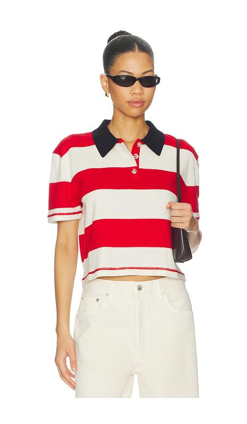john & jenn by line angelo top in white,red. - size m (also in s)
