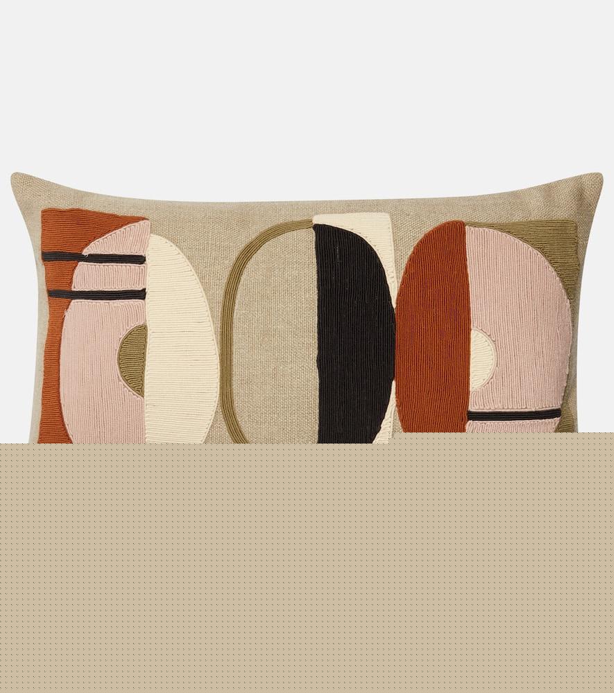 jonathan adler embroidered linen cushion