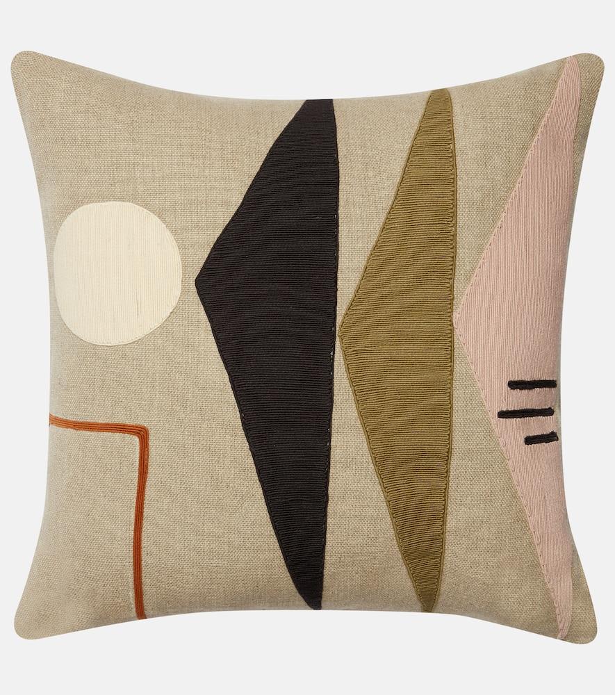 jonathan adler monterey triangles linen cushion