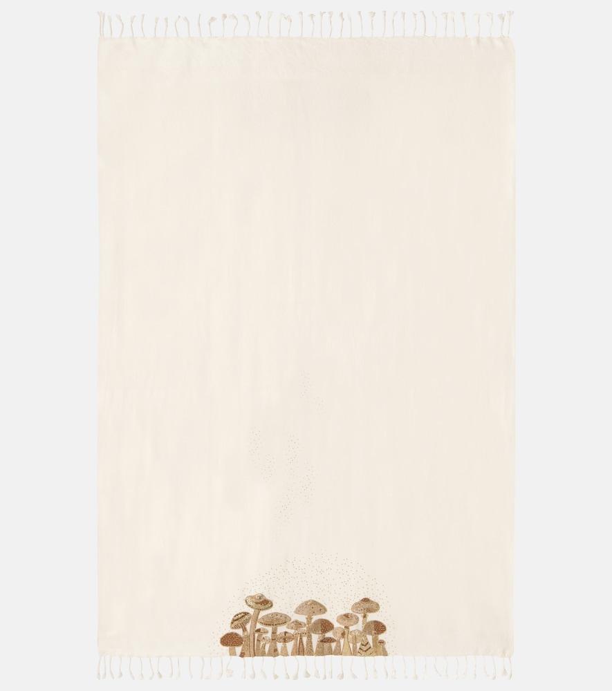 jonathan adler mushrooms beaded wool throw
