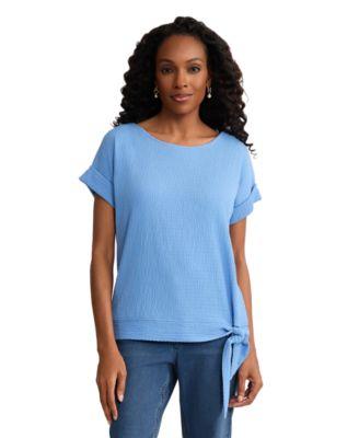 jones new york womens dolman sleeve boat neck top