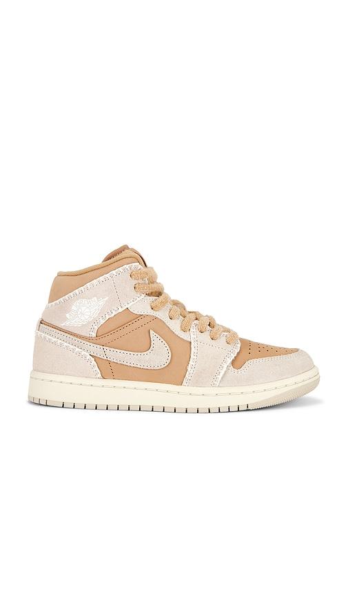 jordan air jordan 1 mid se sneaker in beige. - size 5.5 (also in 7.5, 8.5)