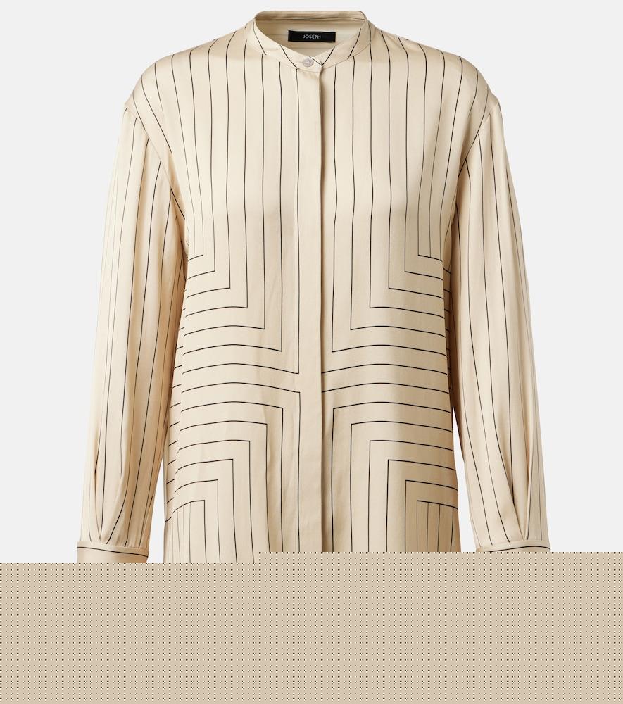 joseph athena striped silk-blend shirt