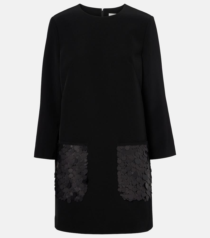 joseph bixio sequined satin twill minidress
