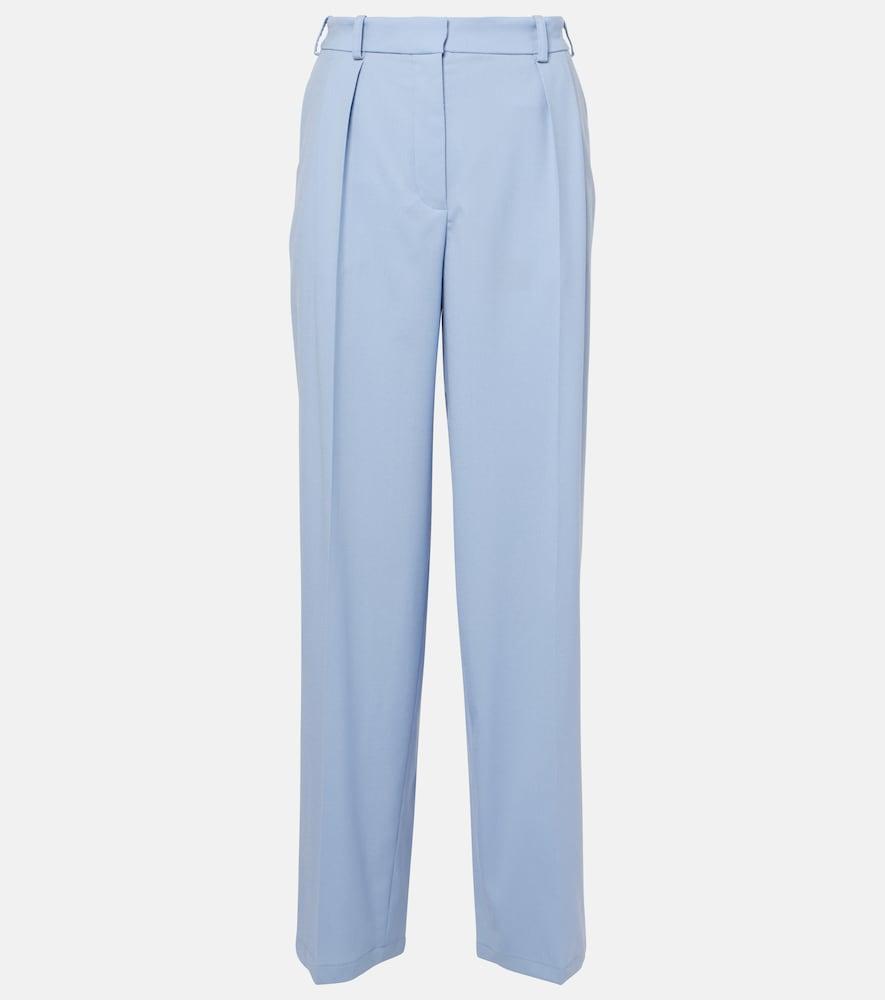 joseph bucklel wool crêpe wide-leg pants
