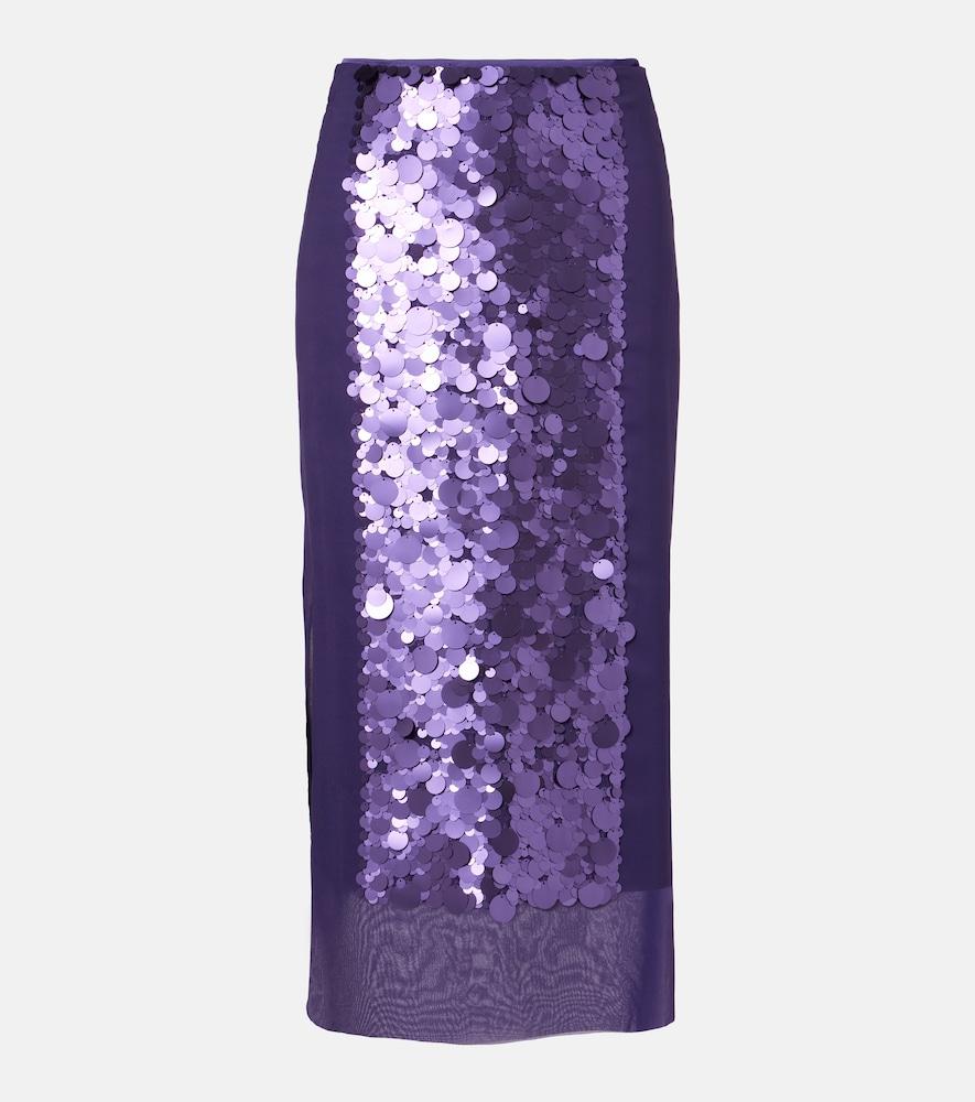 joseph cambo sequined midi skirt