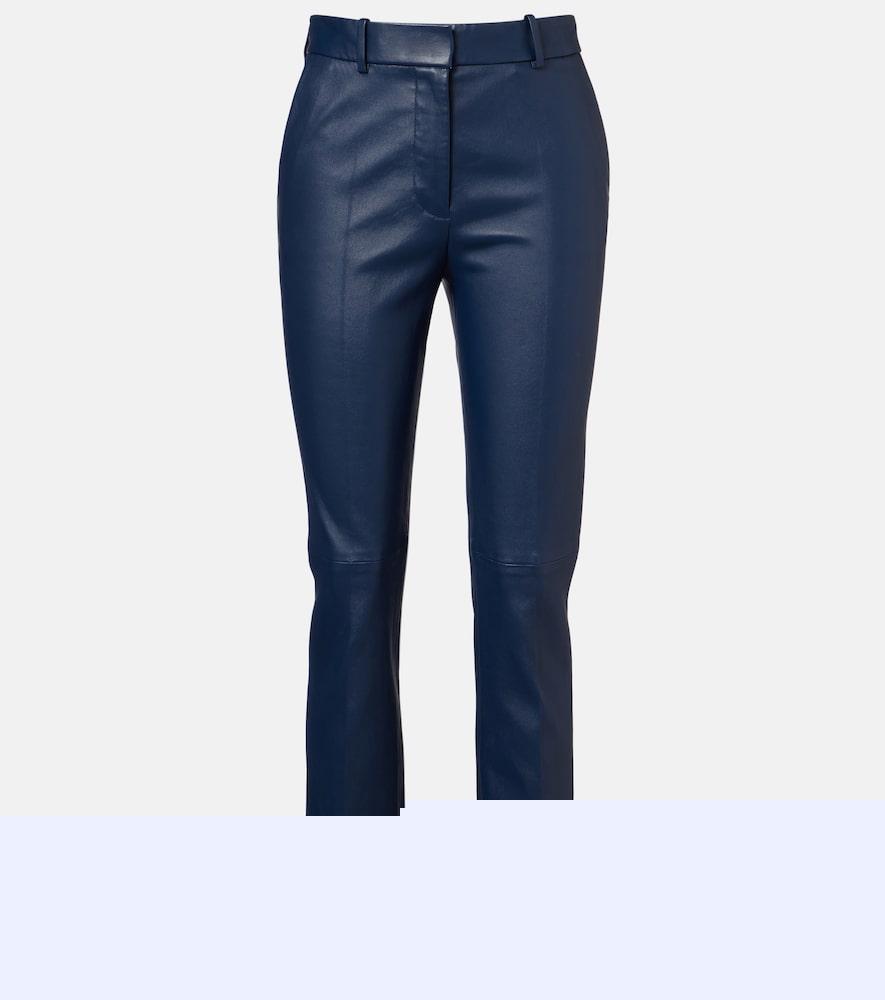 joseph coleman leather slim pants