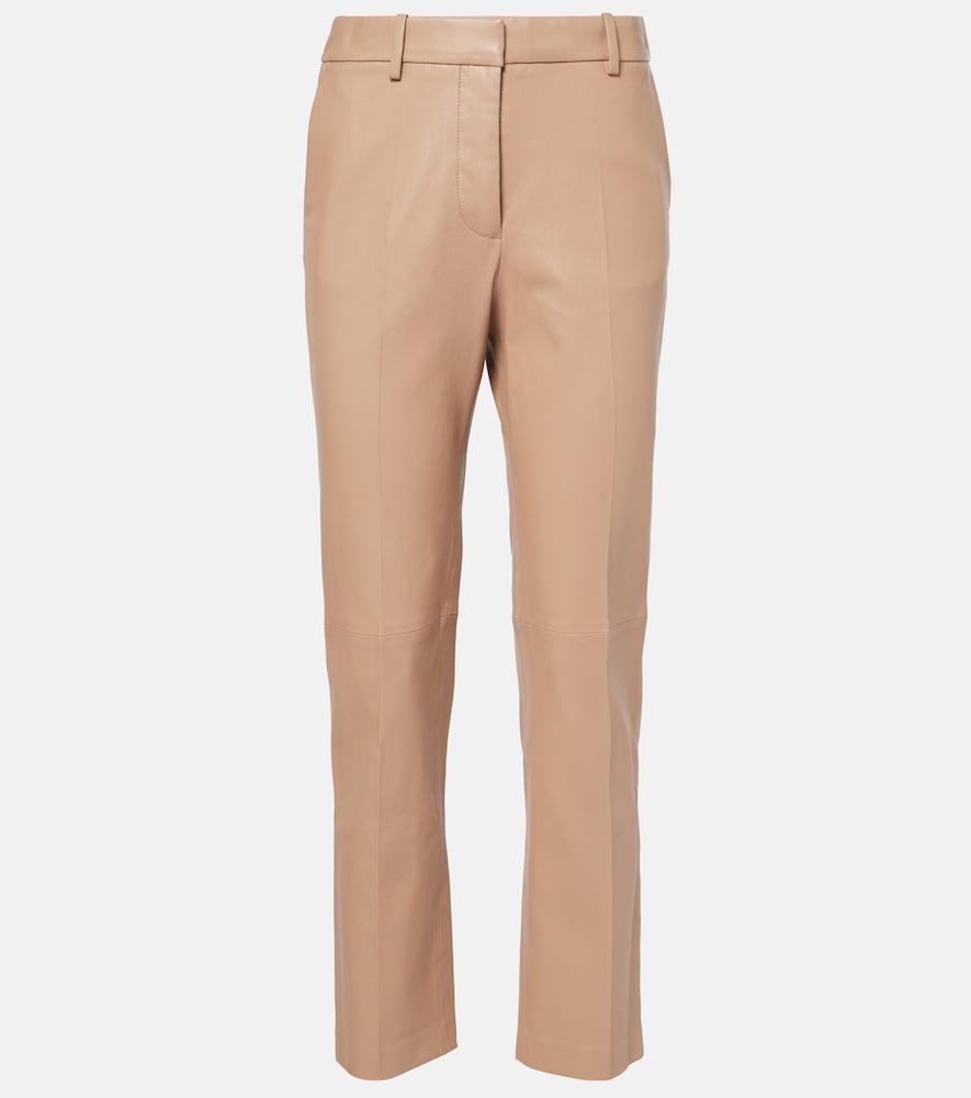joseph coleman leather straight pants