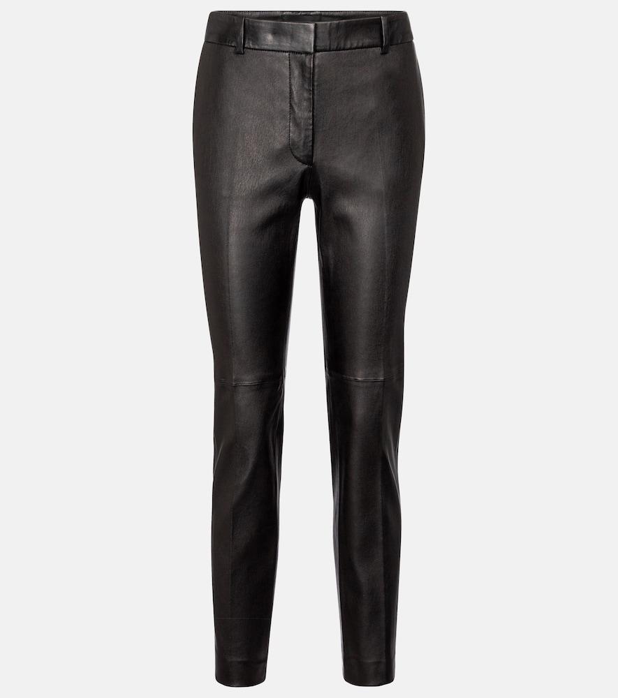 joseph coleman mid-rise leather pants