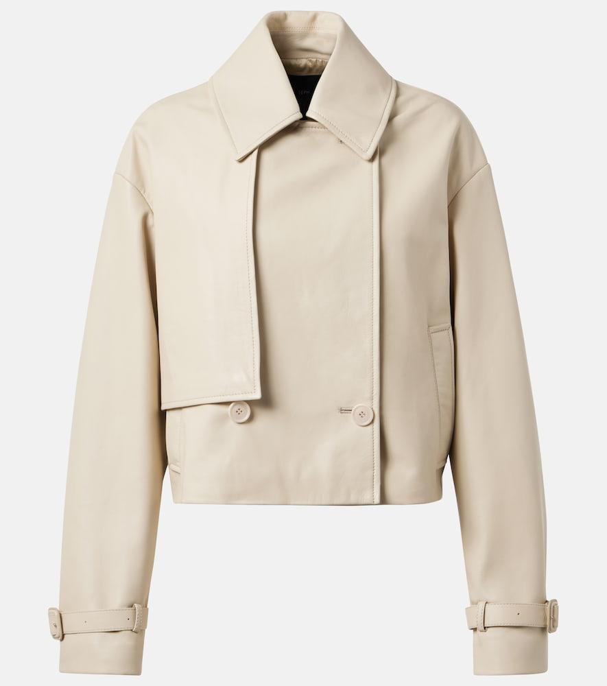 joseph cropped leather jacket