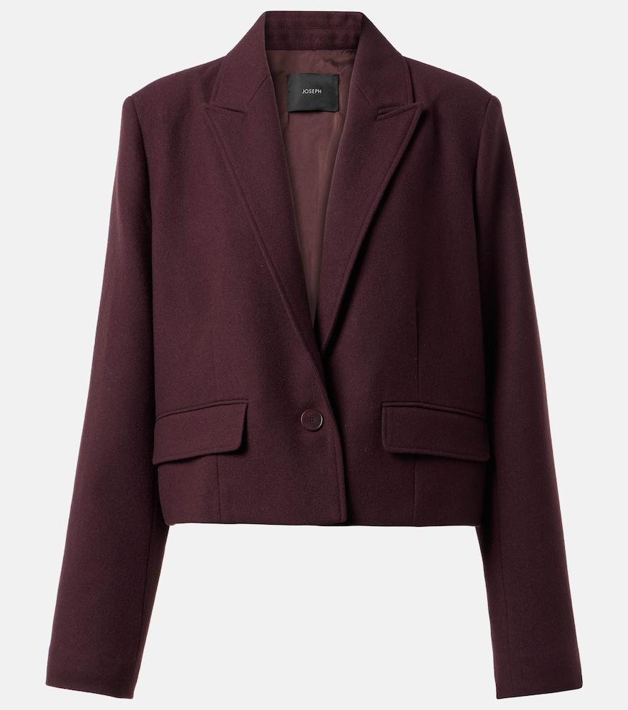 joseph cropped single-breasted wool jacket