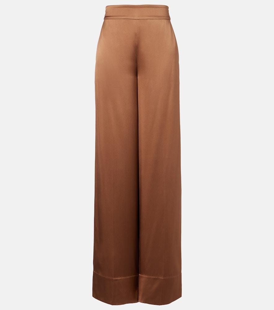 joseph dijon silk satin wide-leg pants