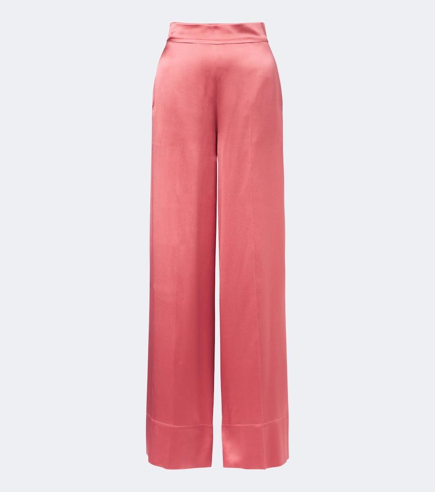 joseph dijon silk satin wide-leg pants