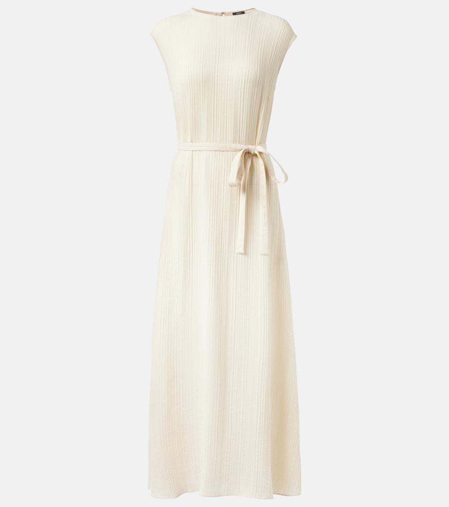 joseph garnier pleated jacquard midi dress