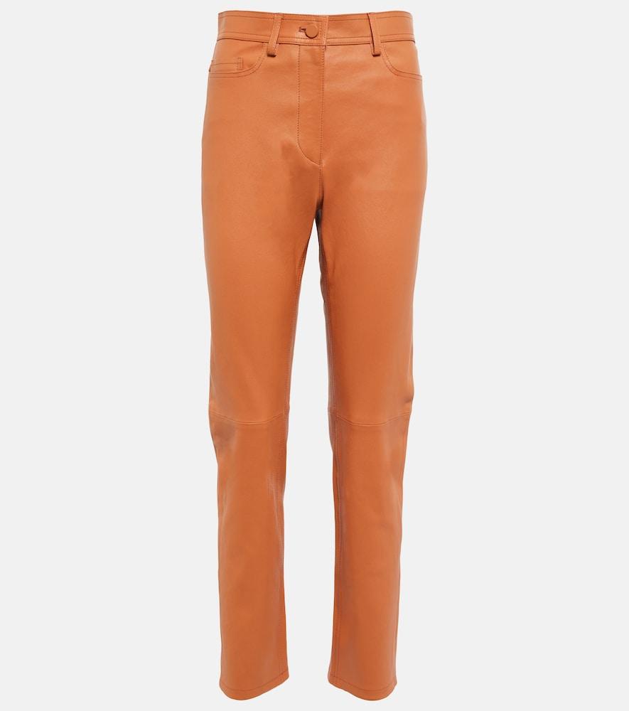 joseph high-rise leather pants