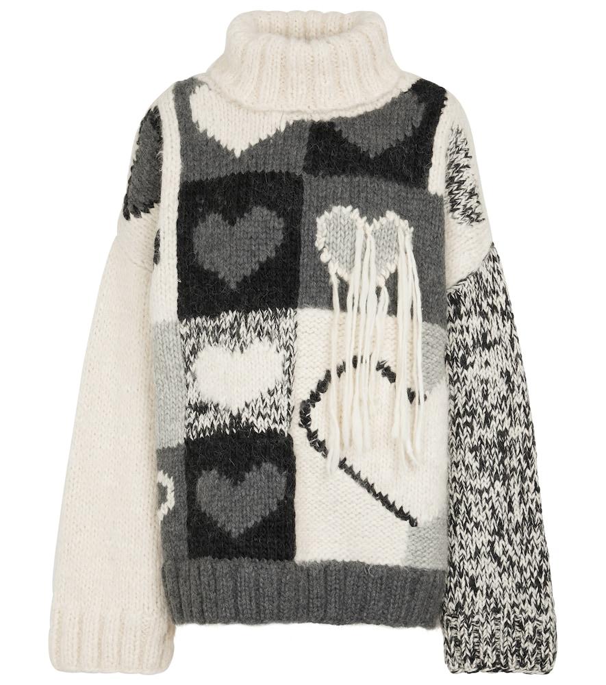 joseph intarsia wool-blend sweater