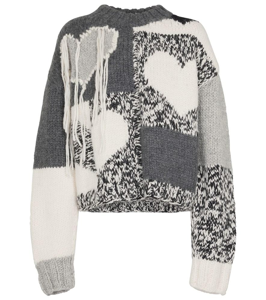 joseph intarsia wool-blend sweater