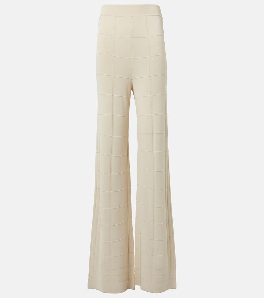 joseph knitted high-rise flared pants