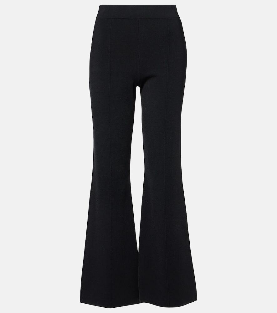 joseph knitted mid-rise flared pants