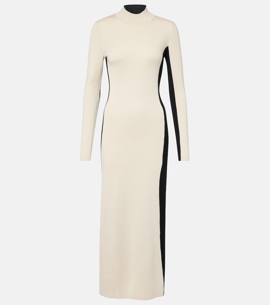 joseph knitted wool and silk maxi dress