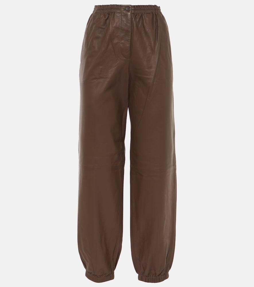joseph leather sweatpants