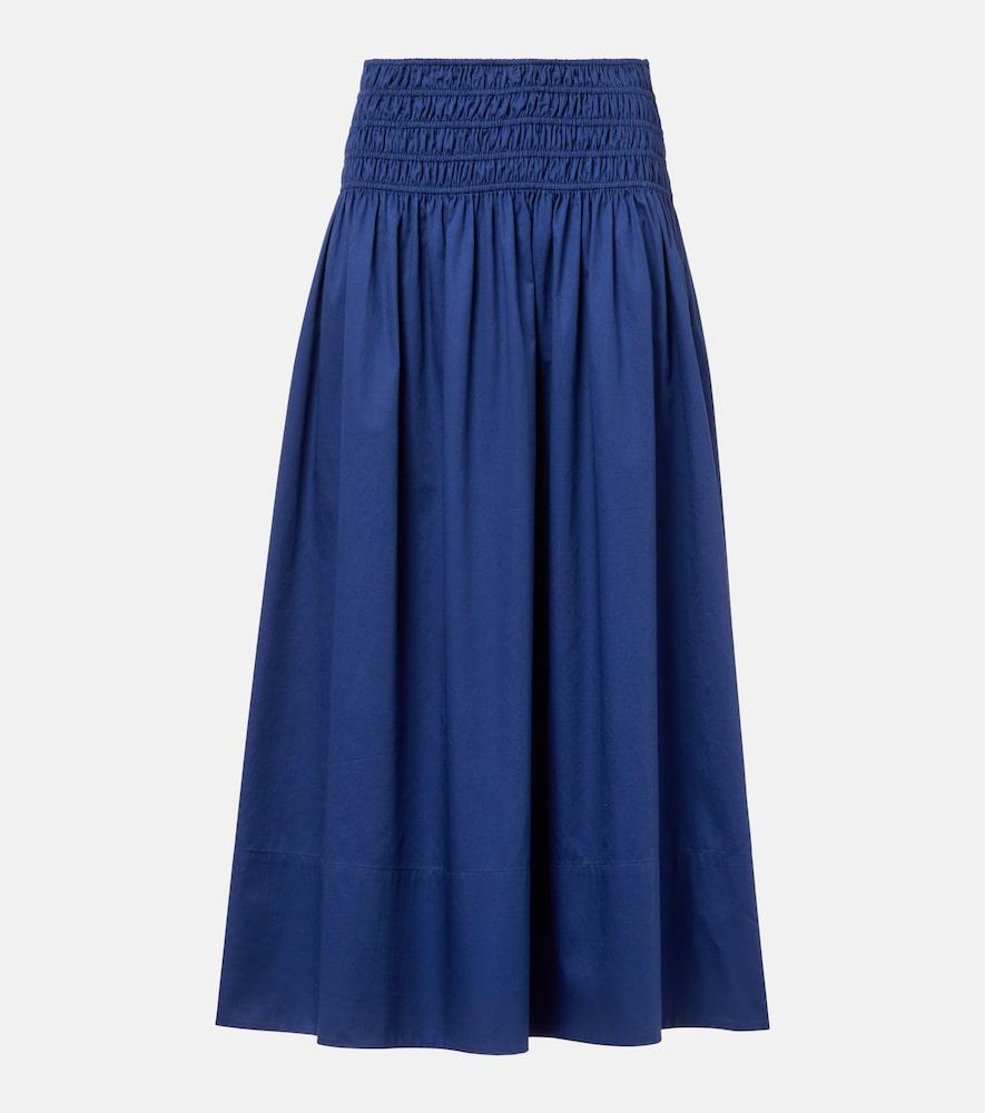 joseph leonie cotton satin midi skirt