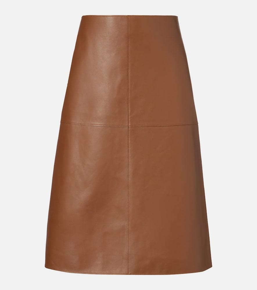 joseph niven leather midi skirt