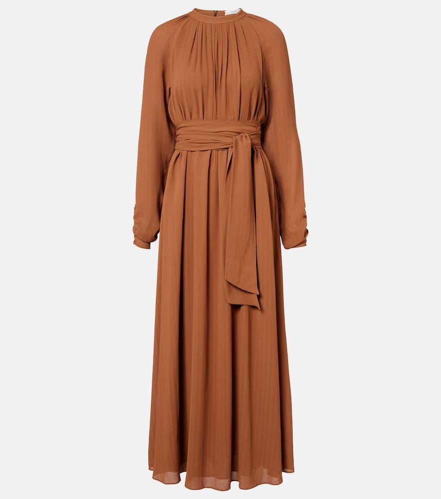 joseph pinky belted draped maxi dress