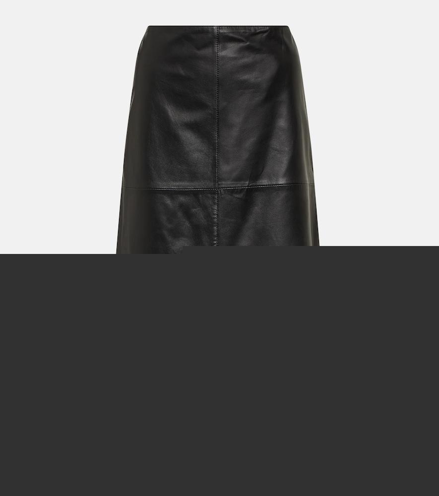 joseph sidena leather midi skirt