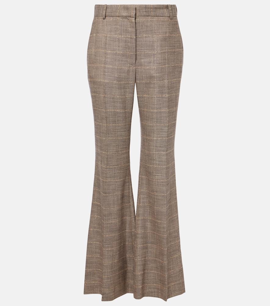 joseph stevens wool-blend flared pants