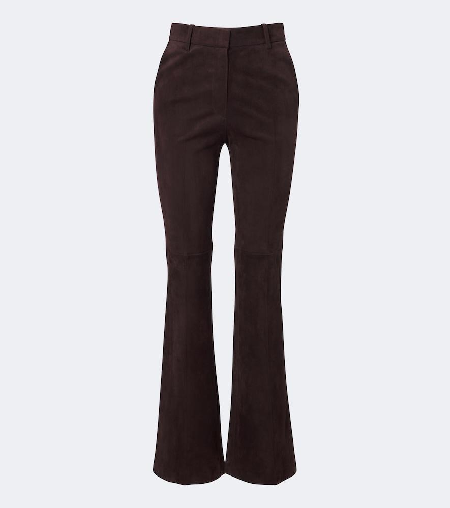 joseph tafira suede flared pants