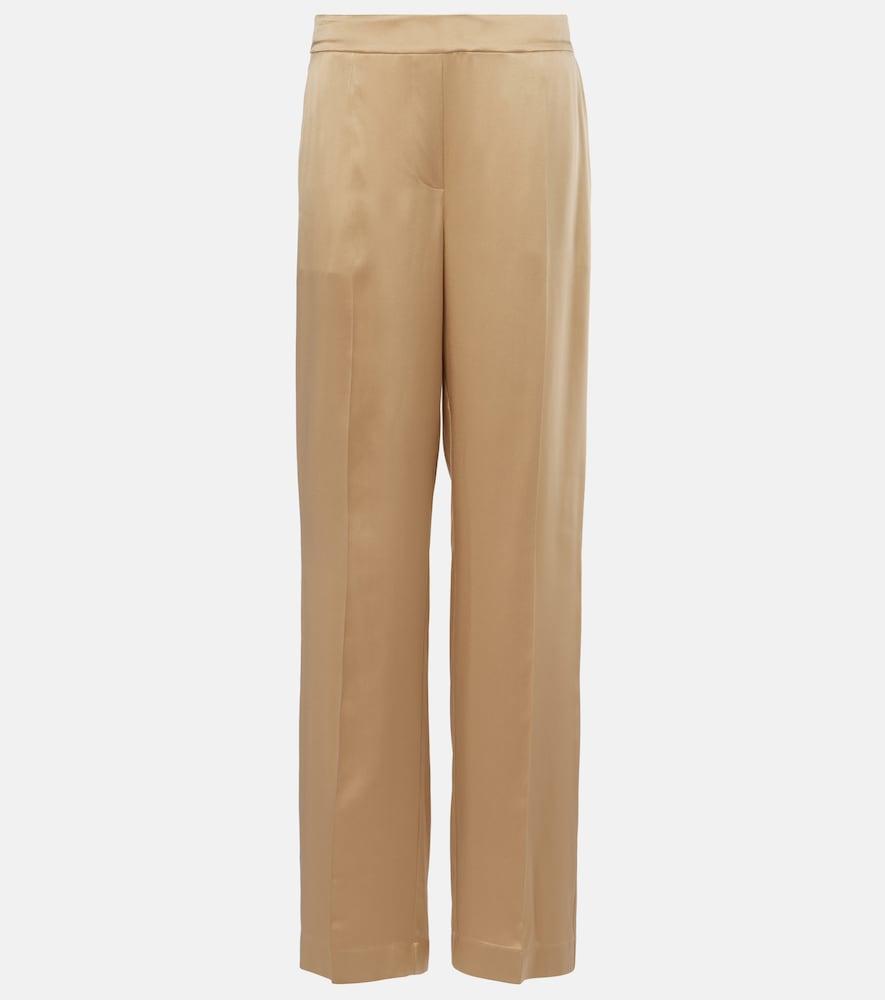 joseph tawa silk satin straight pants
