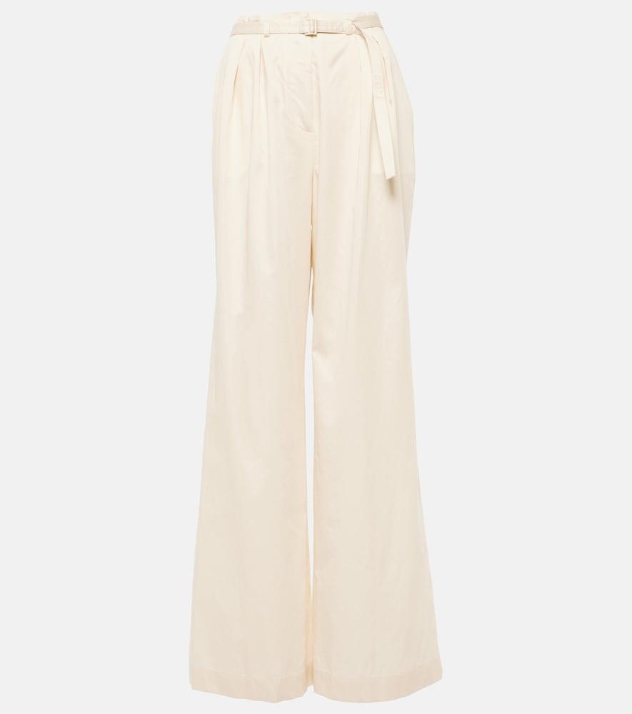 joseph tunis high-rise cotton wide-leg pants