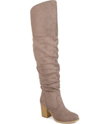 journee collection womens kaison slouchy over the knee boots regular wide calf extra wide calf