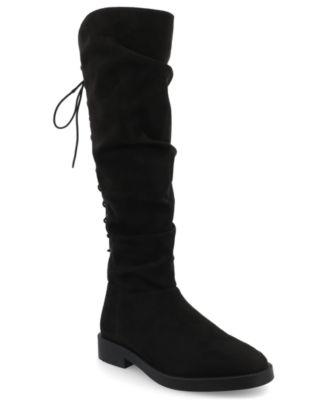 journee collection womens mirinda slouchy knee high boots regular wide calf