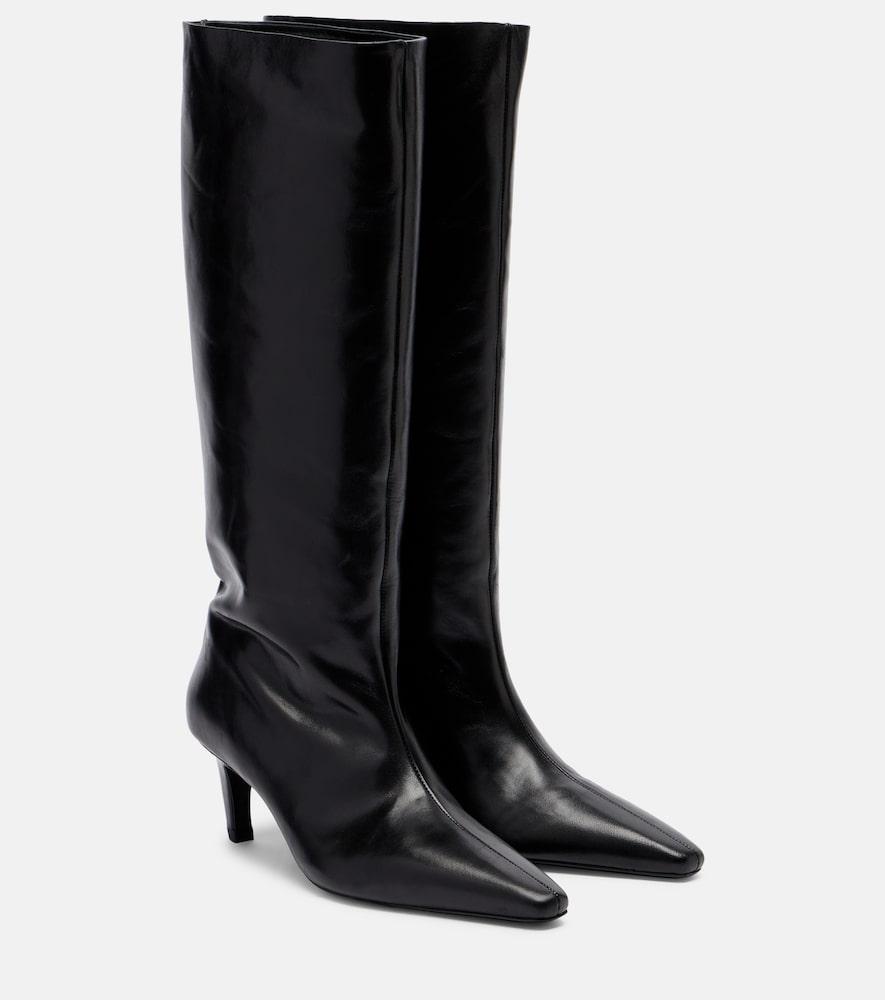 jude cave leather knee-high boots