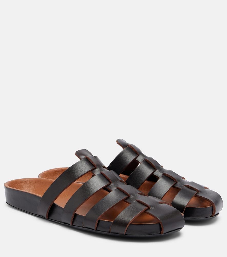 jude dusty leather fisherman sandals