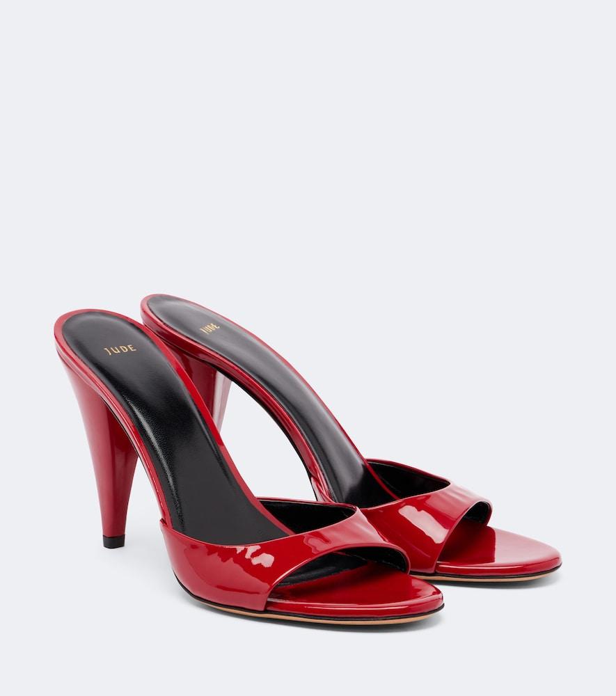 jude hew patent leather mules