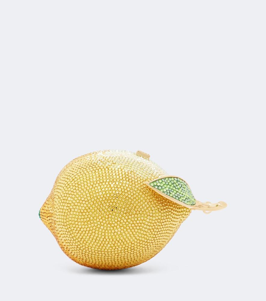 judith leiber couture citron lemon embellished clutch