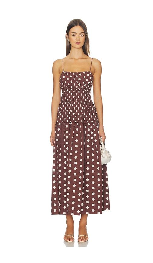 juillet amelia dress in brown. - size l (also in s, m, xl)