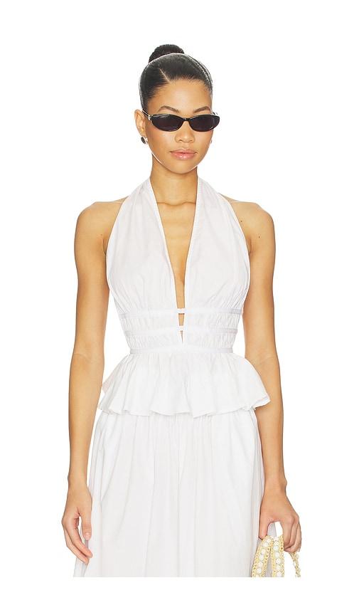 juillet violet top in white. - size l (also in m, xl)