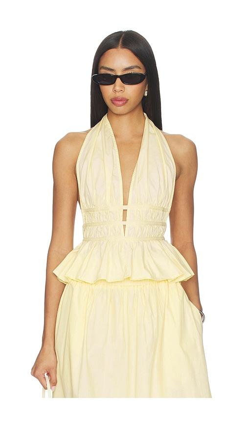 juillet violet top in yellow. - size l (also in m)